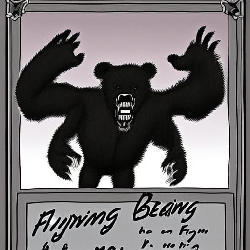Flying Man Bear Pig Creature