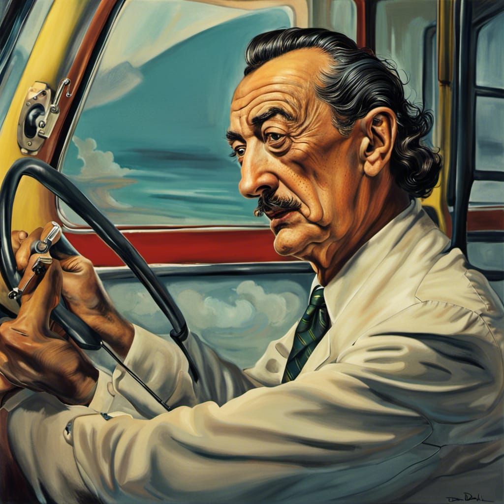 Salvador Dali as a Bus Driver: Hyperrealistic Art