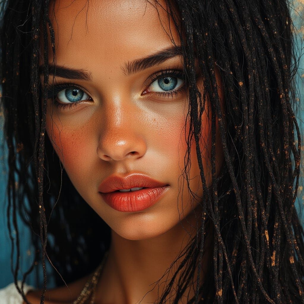 African Goddess Portrait in Vogue Style