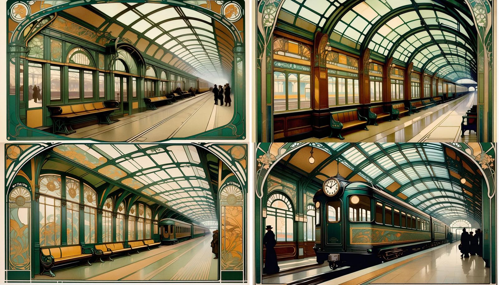 Art Nouveau Train Station Departure Room