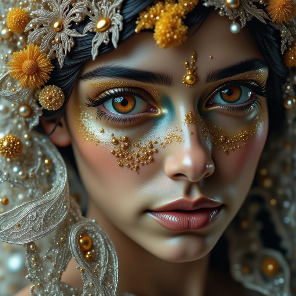 Photorealistic Portrait of a Brown-Eyed Girl