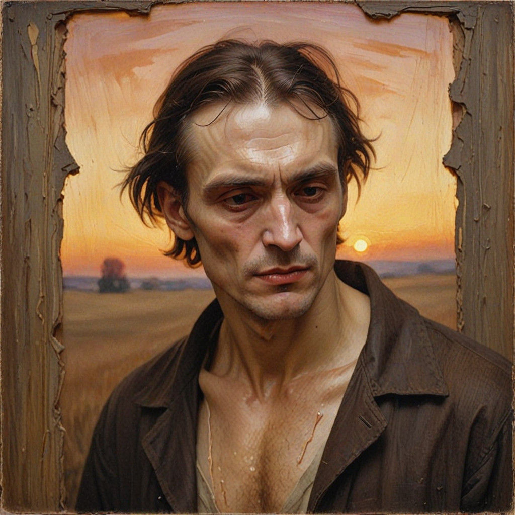 Surrealist Vampire Honors Grave in Torn Honey Pocket