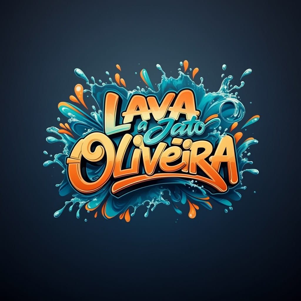 Vibrant Graffiti Mural of Lava a Jato Oliveira in Brazilian ...