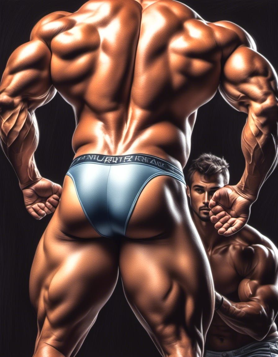 Photorealistic Wrestling Jocks with Muscular Builds