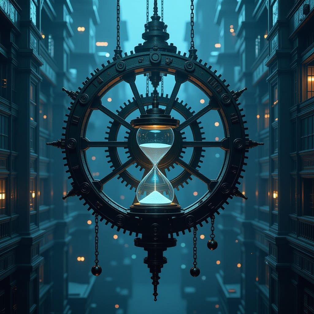 Sci-Fi Noir Skyscraper in Plasma Mechanism