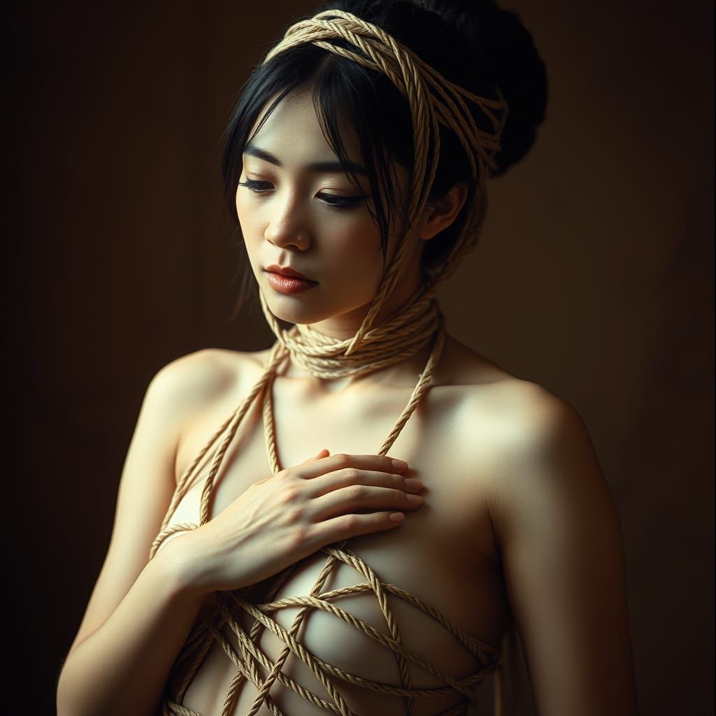 Ethereal Beauty in Kinbaku Bondage, a Cinematic Shibari Art ...