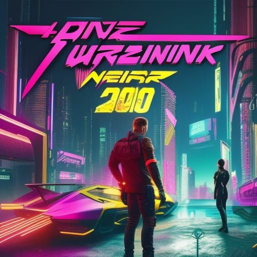 Cyberpunk Cityscape of the Future in Neon Style