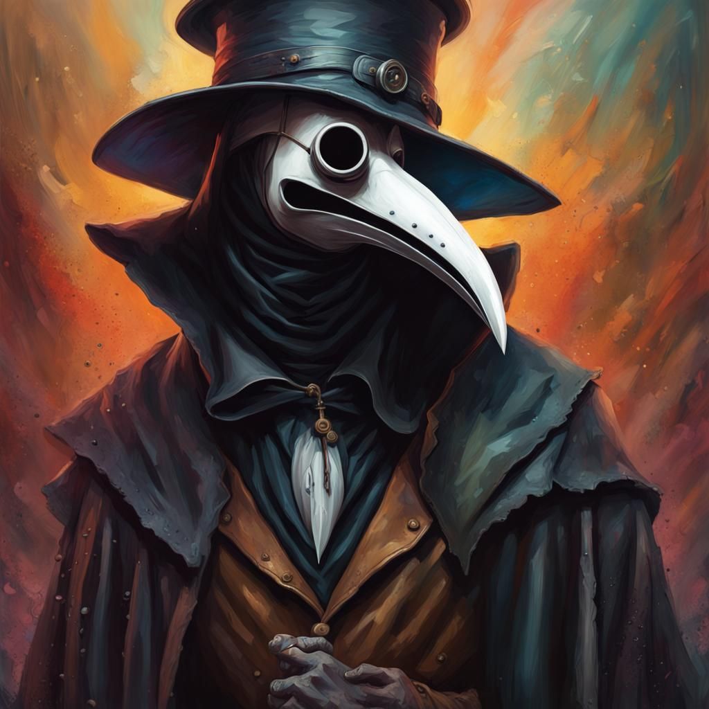 Plague Doctor in Lazaretto: Hyperrealistic Concept Art