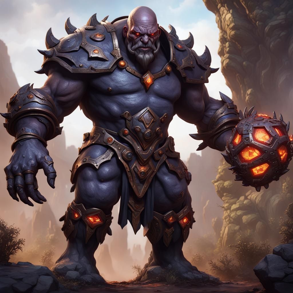 Darkstone Golem Artificer in Detailed Matte Painting