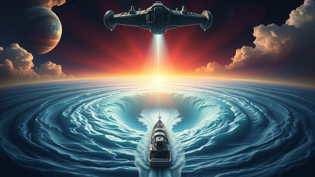 Mysterious Whirlpool in Bermuda Triangle Beset by Alien Vess...