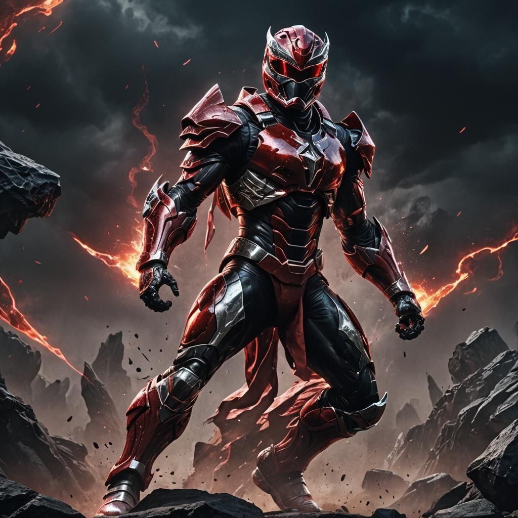 Dark Fantasy Power Ranger in Comic Book Art