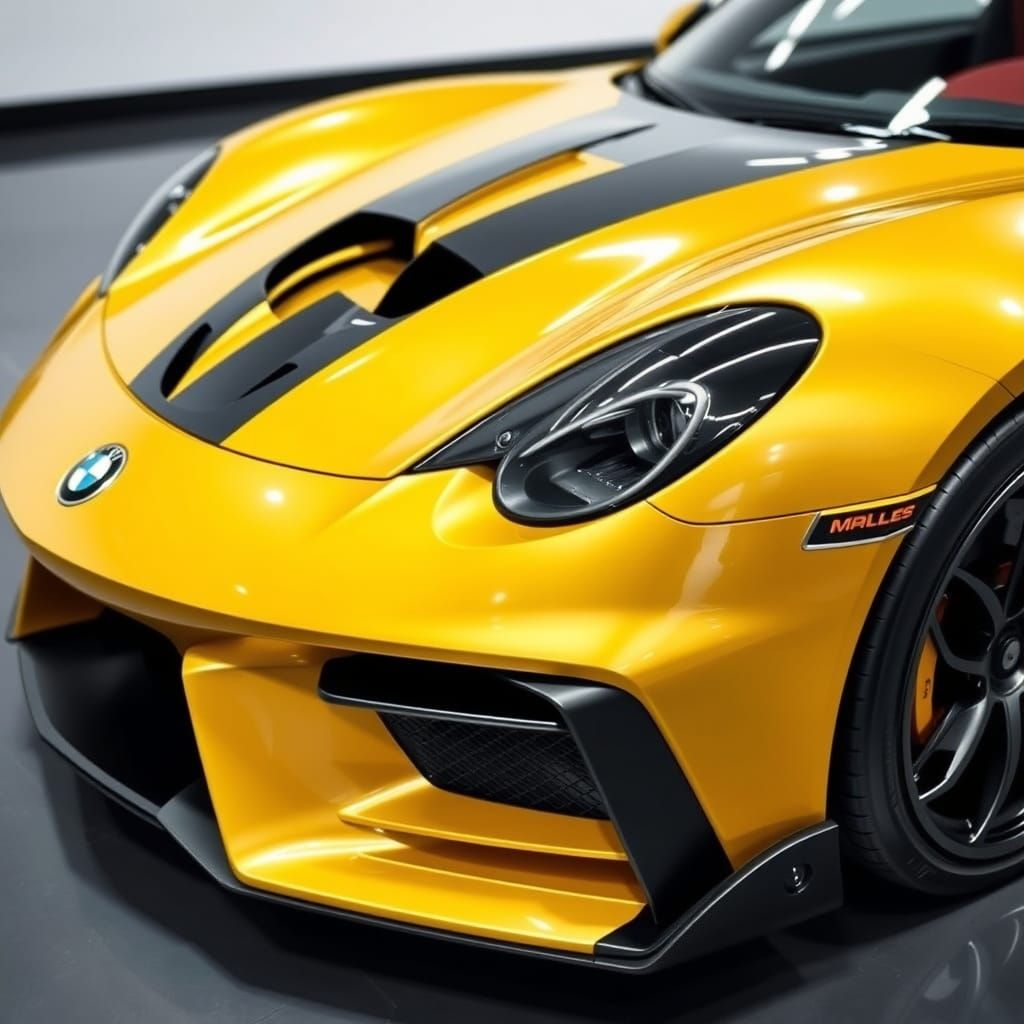 Luxury Supercar in a Futuristic Metallic Sheen