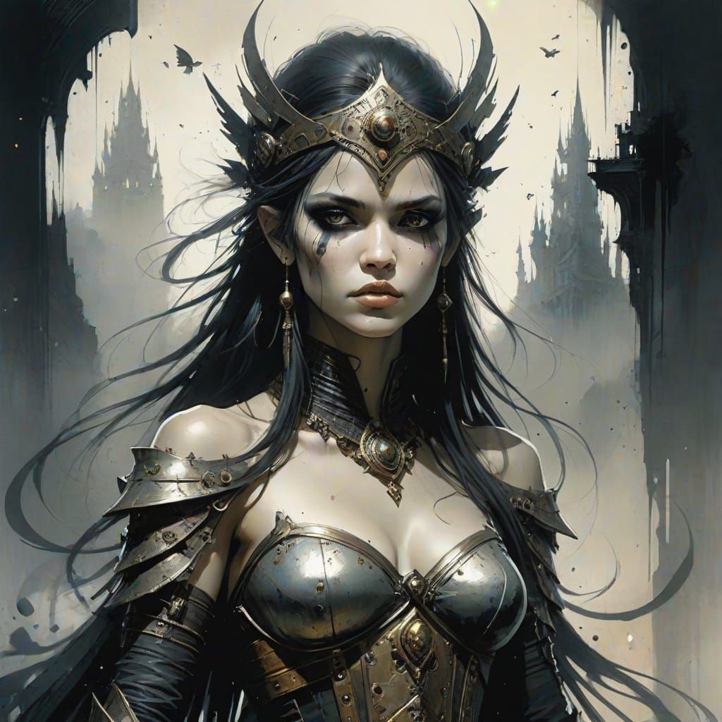 Dark Fantasy Princess in Gothic Art Style