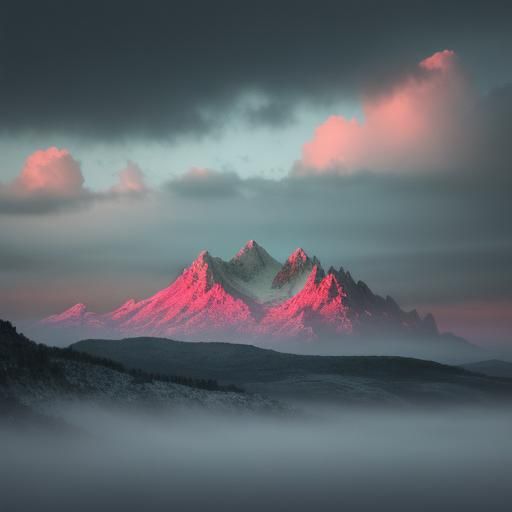 Cinematic Landscape with Sun in Hyperrealistic Style