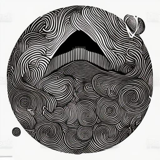 Minimalist Black Ink Doodles and Icons Vector Art