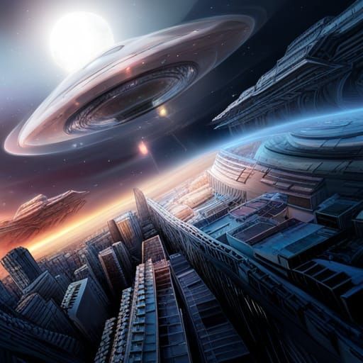 UFO in Anime Graffiti Art Style