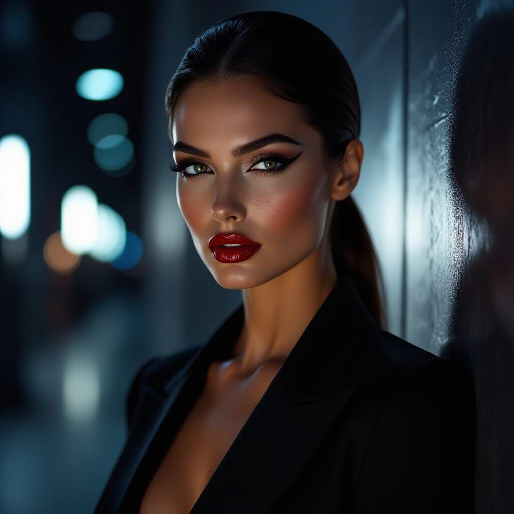 Confident Woman in Modern Outfit, Urban Backdrop