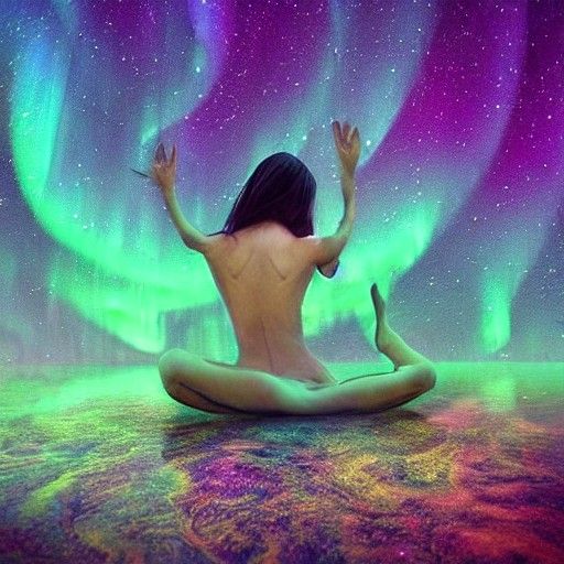 Psychedelic Landscape: Woman with Tree Hair