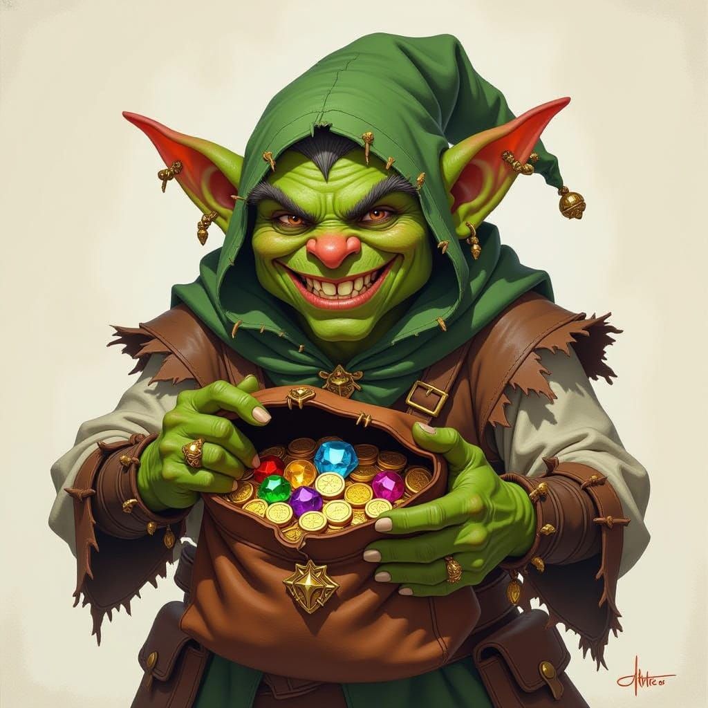 Sly Goblin Reveals Treasure in Earthy, Oil-Painted Style