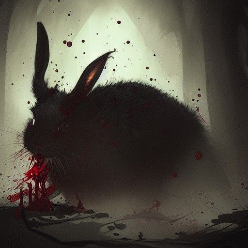 Sinister Horror Rabbit Art