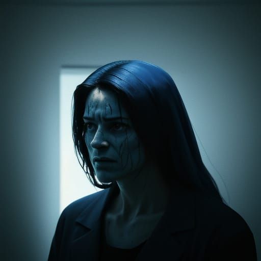 Psychiatric Ward Patient in Cinematic Film Still