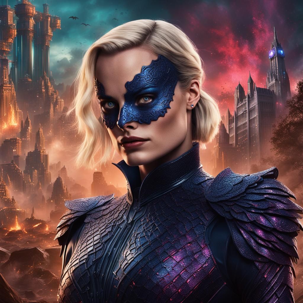 Margot Robbie as Supervillain: Fantasy Concept Art
