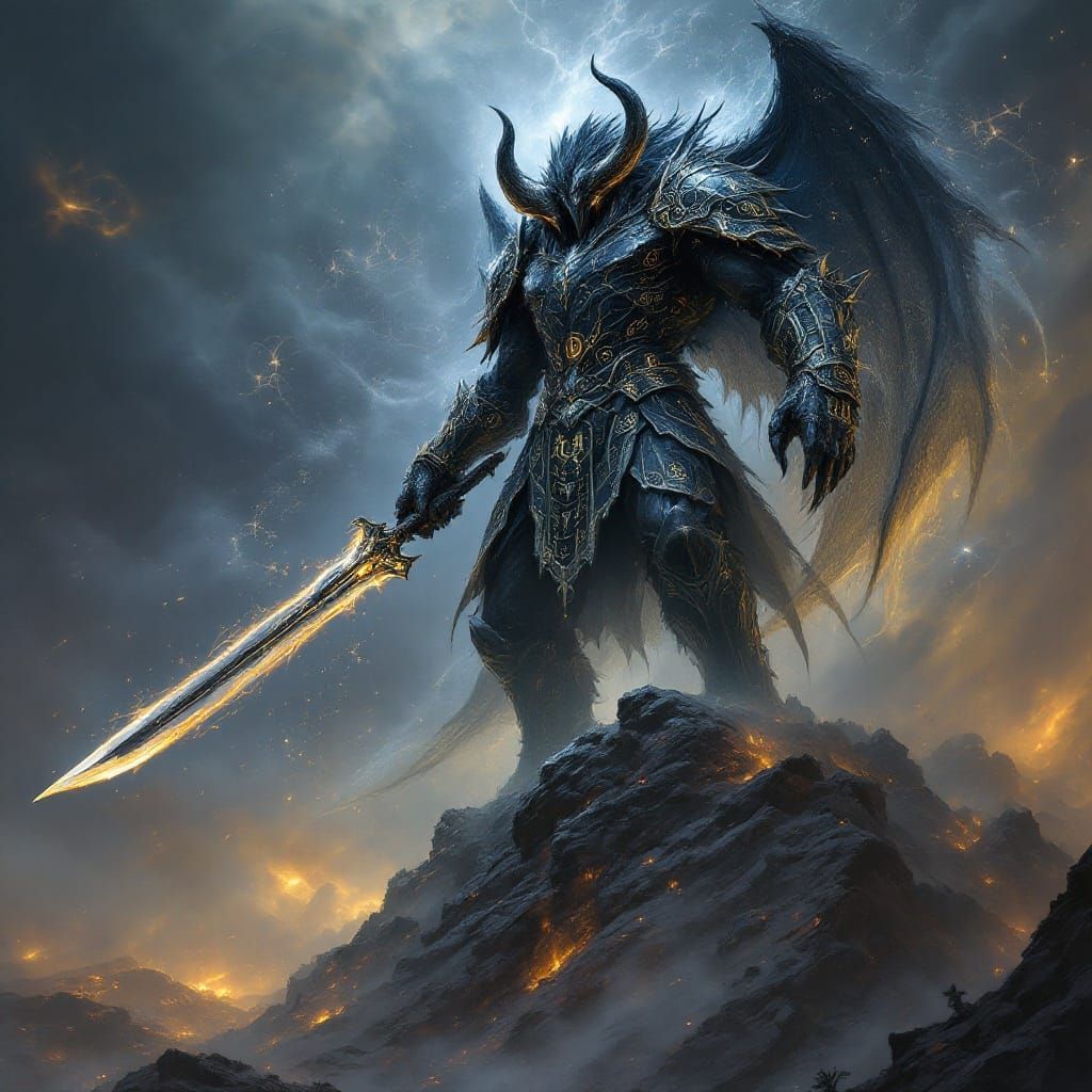 Ebon Edge Guardian in Ebony Armor