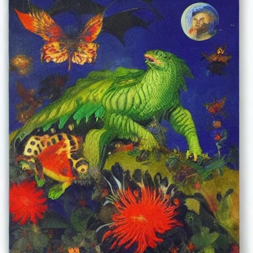 Mythical Creature Singing a Song of the Universe