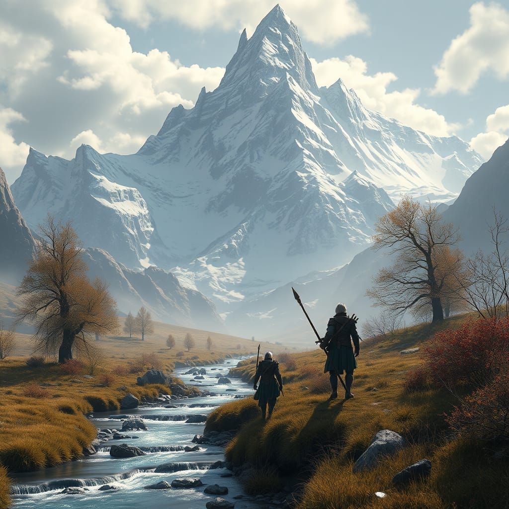 NieR:Automata Characters in Realistic 3D Landscape