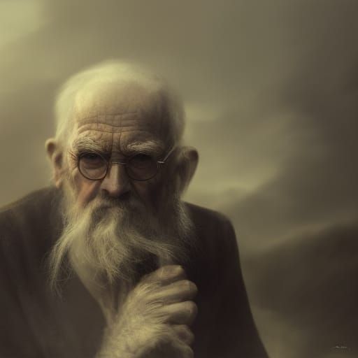 Three Ages of Man Portrait: Hyperdetailed Digital Art