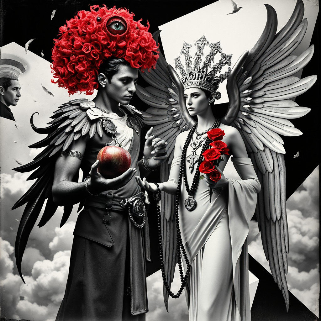 Quetzalcoatl Offers Apple to Eve: Dada Photogram