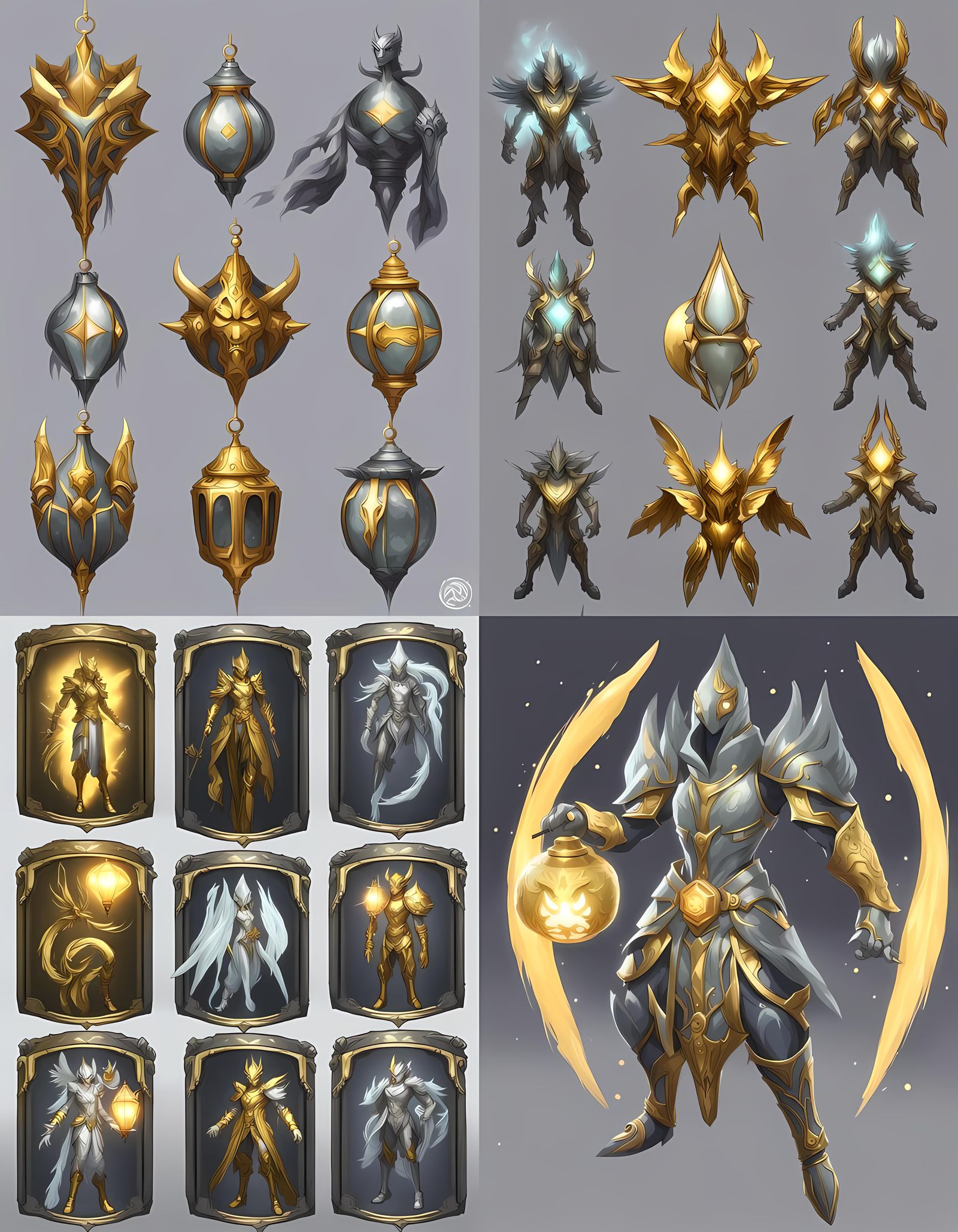 Metallic Gold and Grey Dragon Druid