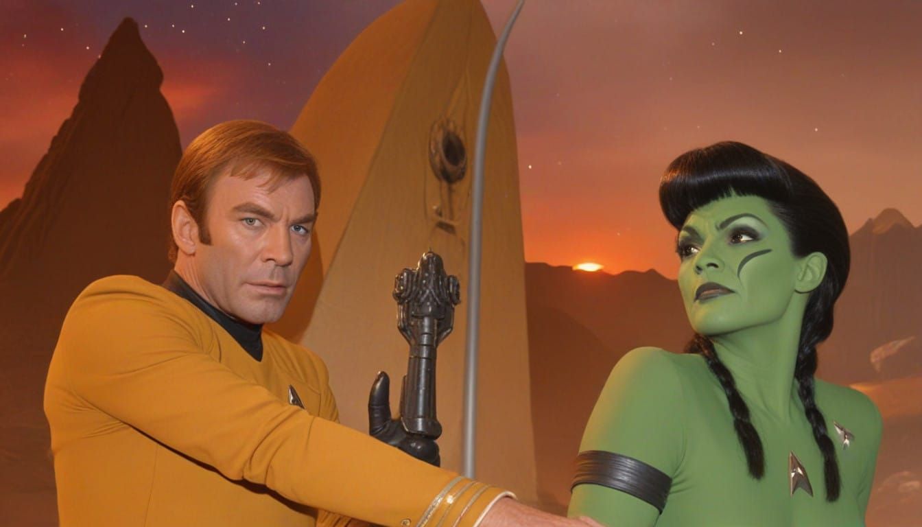 Starfleet Captain Rescues Orion Woman in Sunrise Ambush