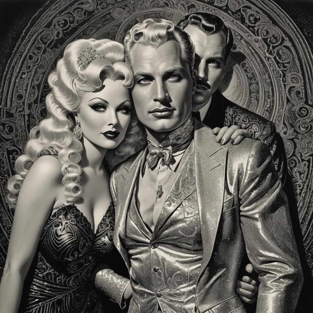 Retro Portrait in Style of Finlay and Engle