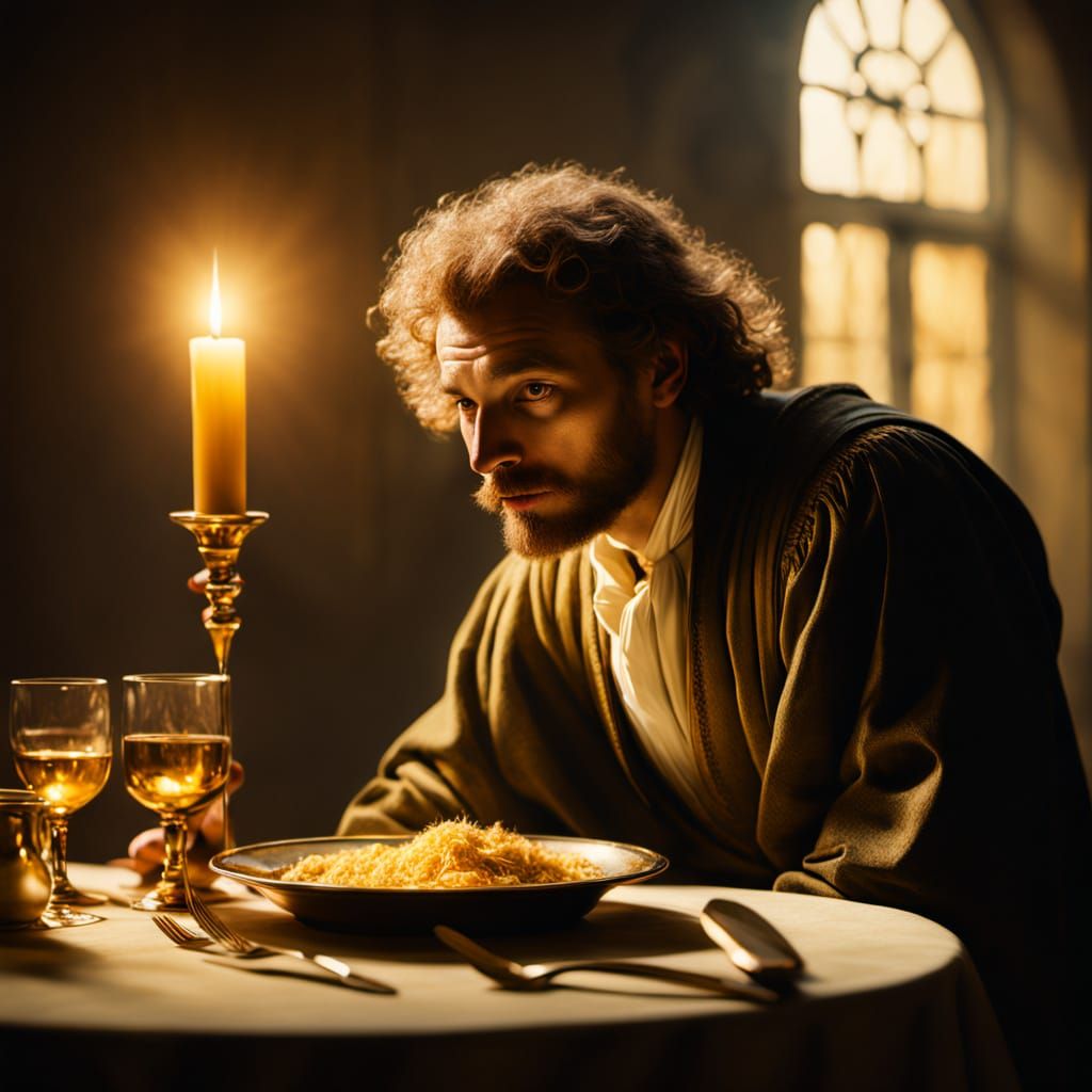 Ethereal Woman in Baroque Oil Painting