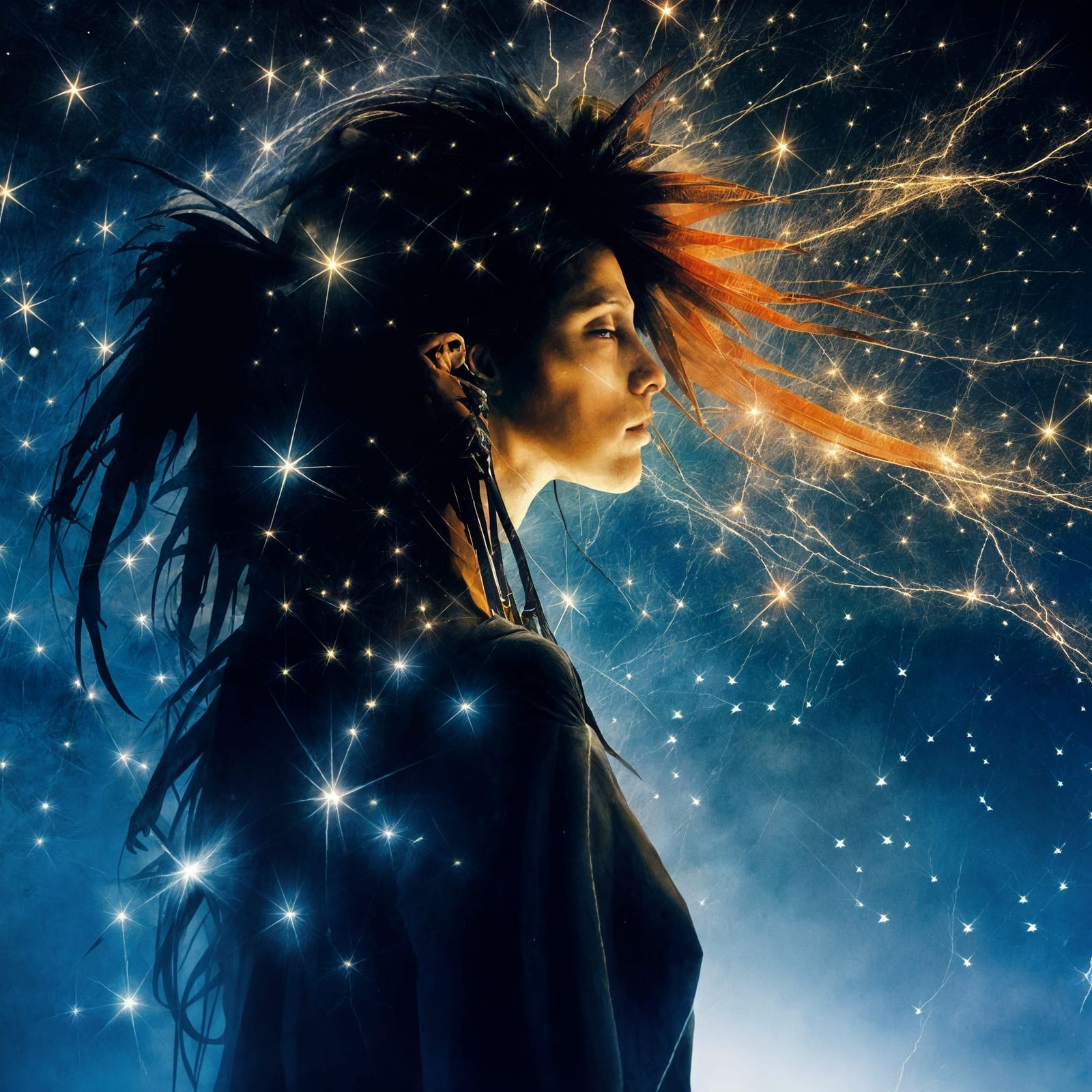 Urban Landscape in Twinkling Light, Chiaroscuro Style