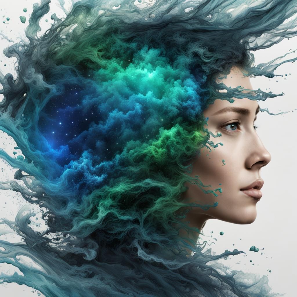 Underwater Ink Flow with Swirling Colors