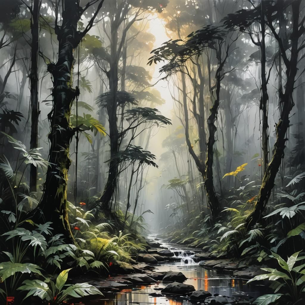 Rainforest Sunrise: A Volumetric Masterpiece