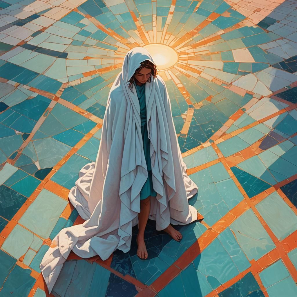 Kaleidoscopic Towel: A Vibrant Digital Art Image