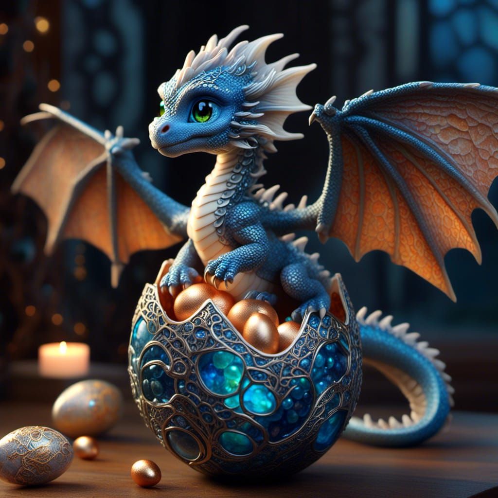 Blue Dragon Hatchling Concept Art