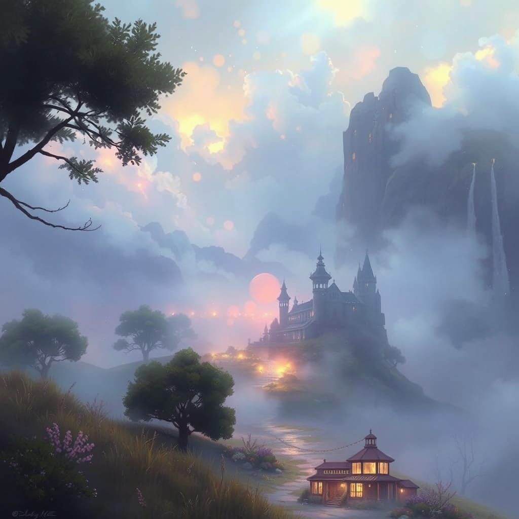 Surreal Landscape of Dreams and Whispers