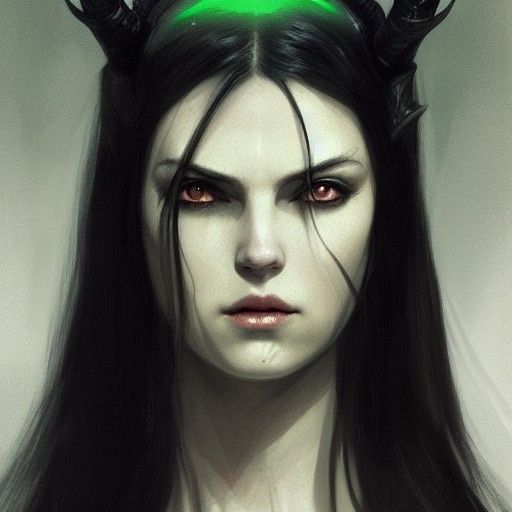 Dragon Horned Woman in Sinister Style