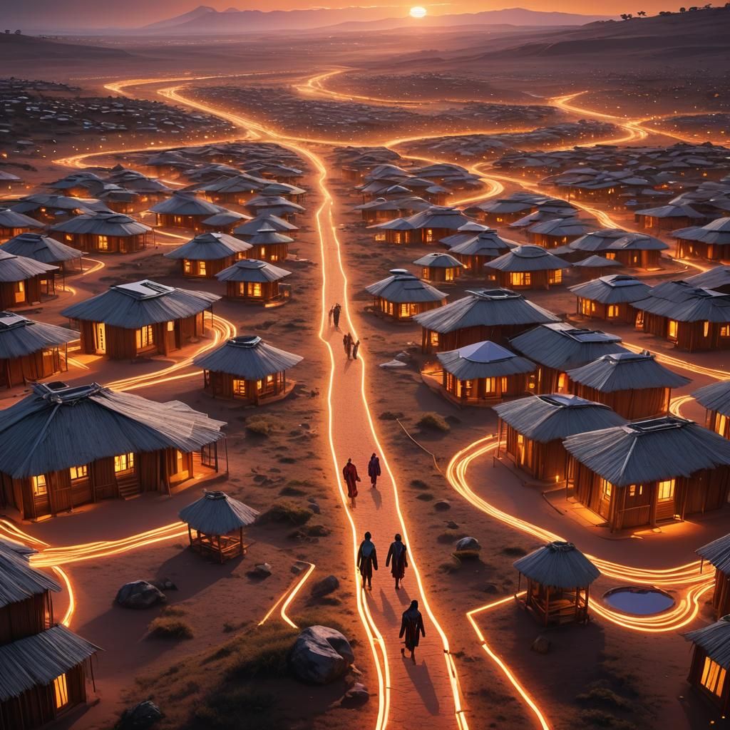 Afrofuturist Maasai Villages in the Sky