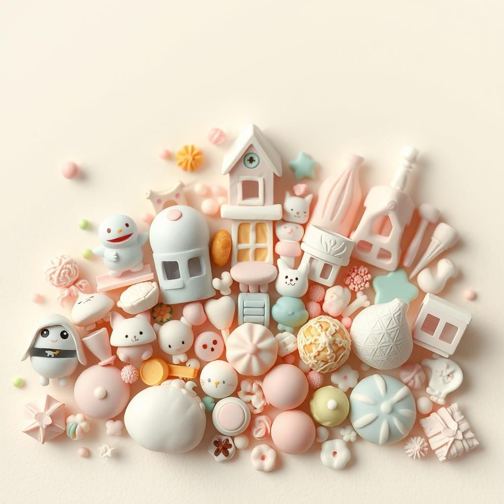 Whimsical Pastel Miniatures in a Surreal Style