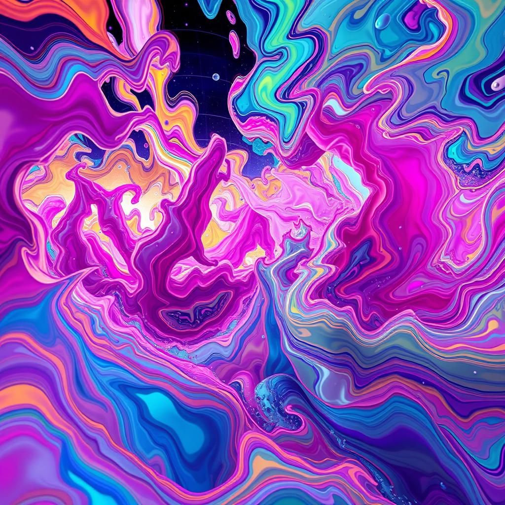 Mesmerizing Sci-Fi Fluid Dynamics in Explosive Hues
