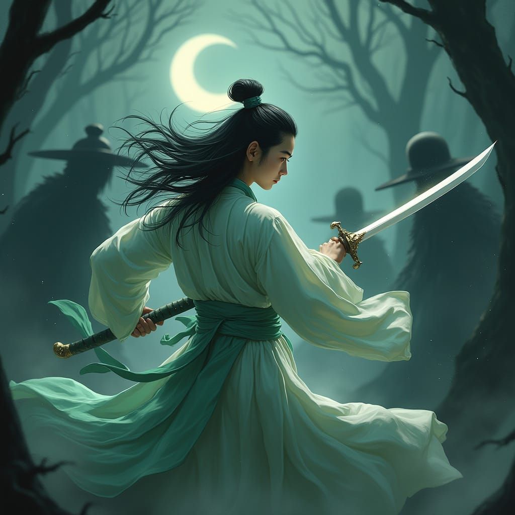 Mystical Warrior in Qing Dynasty Style Clashes with Demonic ...