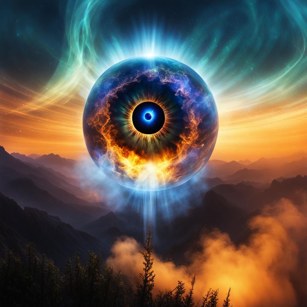 Magical Eyeball Drifting in Ethereal Realm