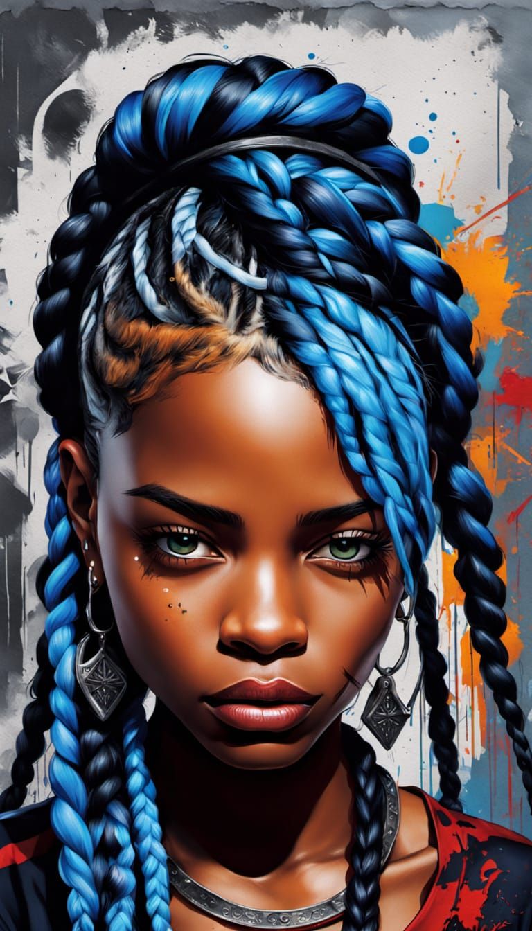 Urban Rebel in Vibrant Latin American Gang Uniform