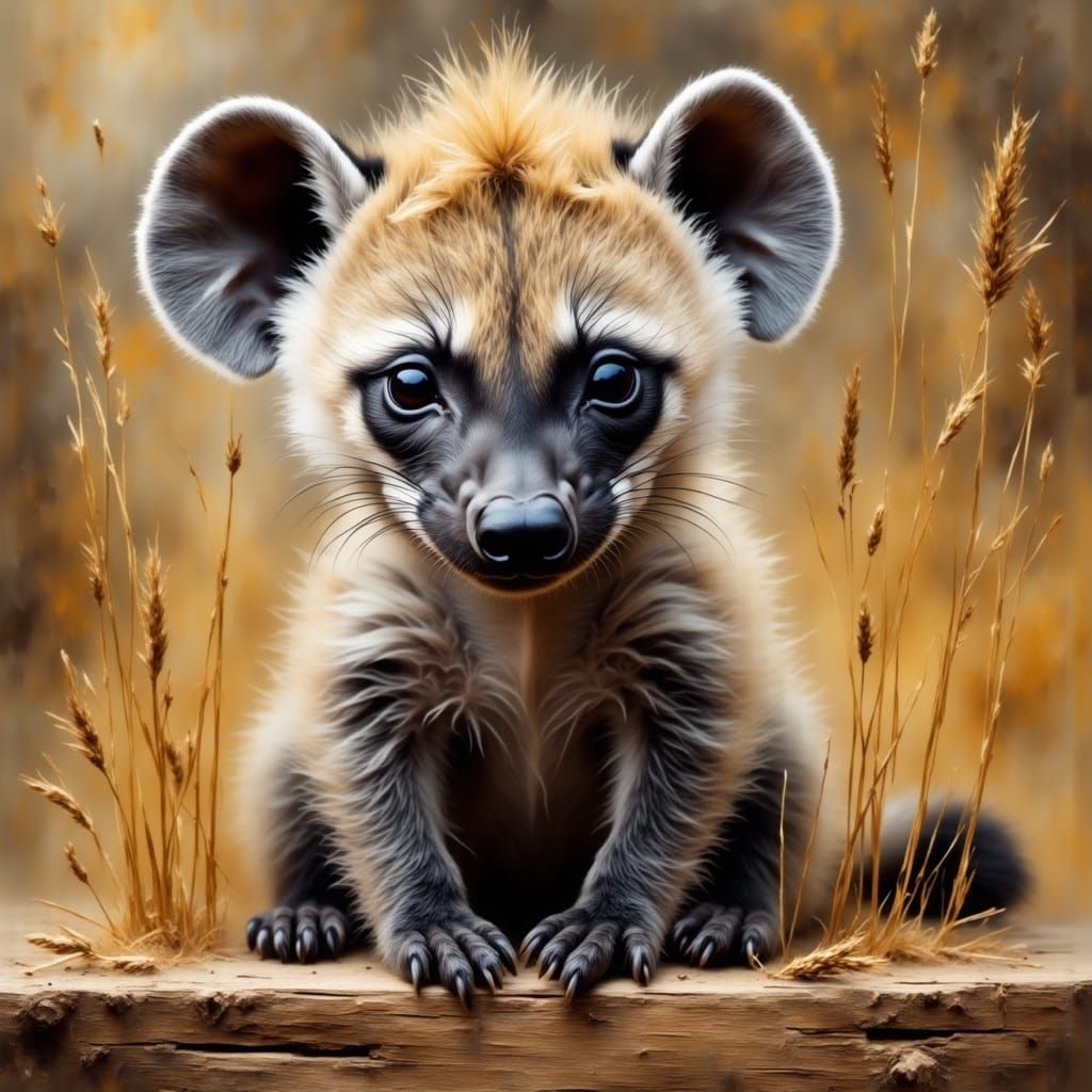 Baby hyena