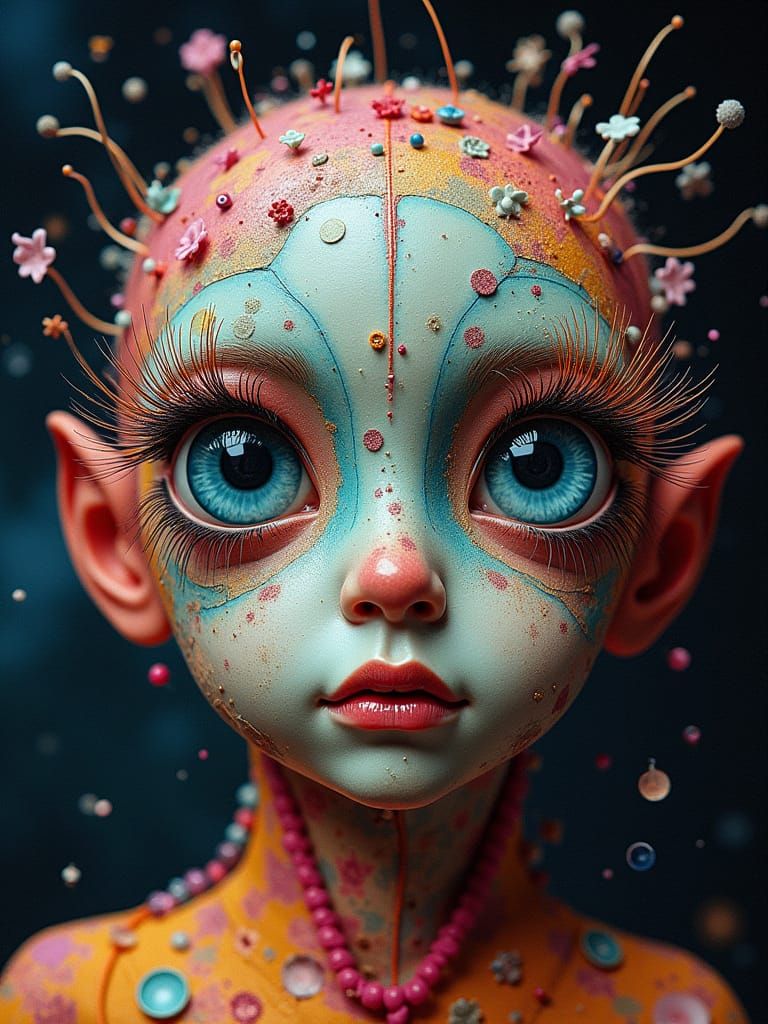 Upcycled, Hand-Me-Down, Assemblage Fabric of the Universe Li...